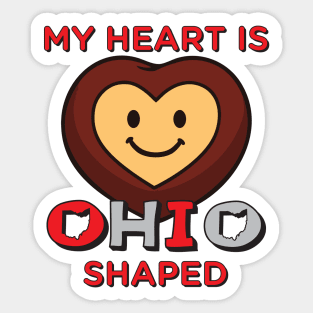 Cute Ohio Heart - The Buckeye State Love Sticker